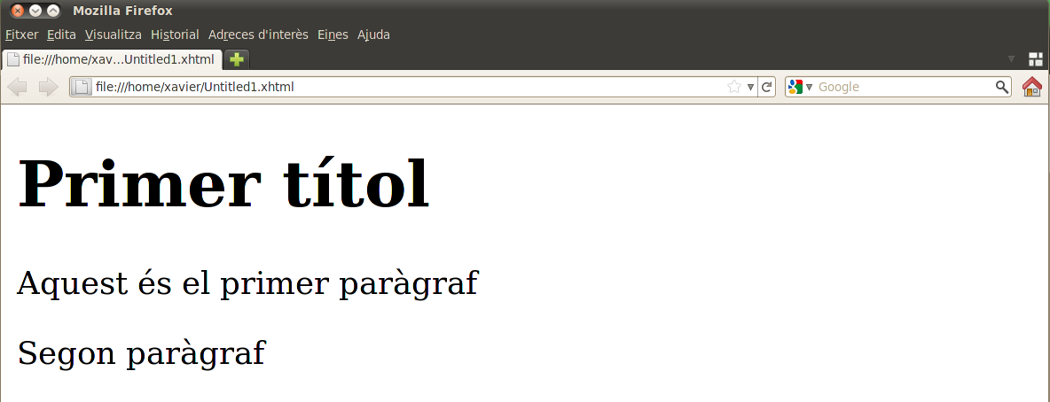 Figura Representació dels paràgrafs en el Firefox